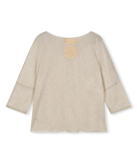 double jersey v-neck top XS