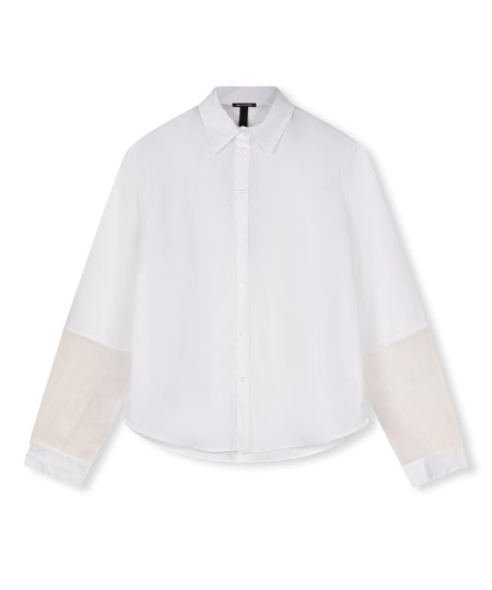 contrast organza shirt poplin XS