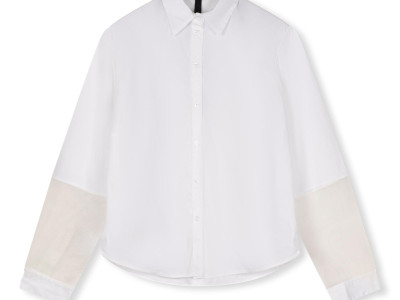contrast organza shirt poplin XS