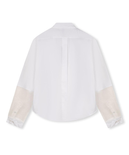 contrast organza shirt poplin XS