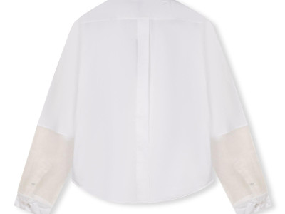 contrast organza shirt poplin XS