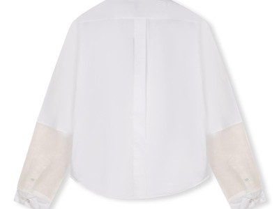contrast organza shirt poplin XS