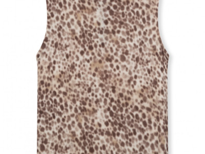 top leopard cashmere XS
