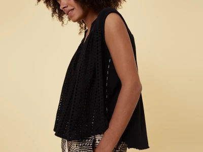 Top Broderie Black 34