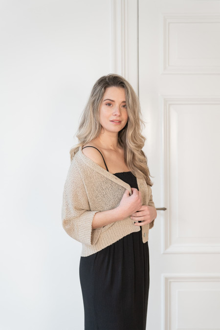 Gebreid vestje Zand XS