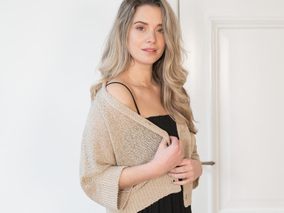Gebreid vestje Zand XS