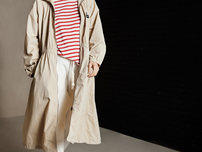 longsleeve tee stripe ecre red XS