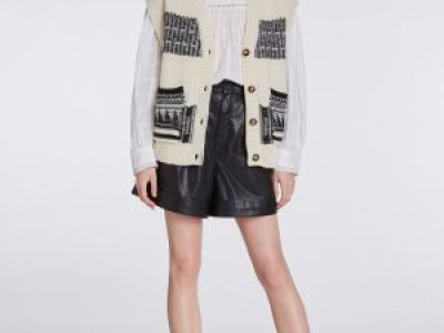 Vest White Black 34