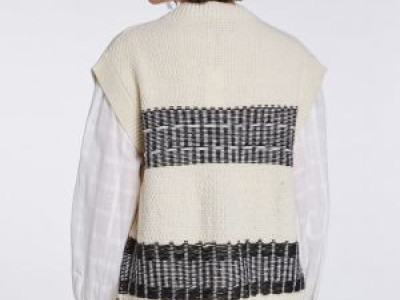 Vest White Black 34