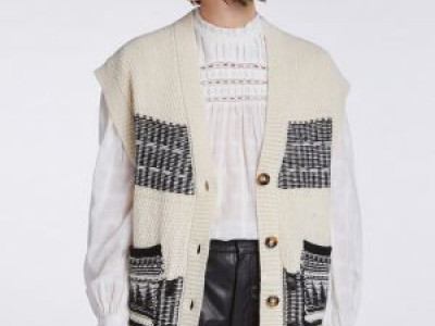 Vest White Black 34