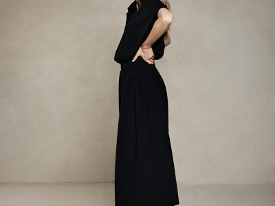 polo maxi dress almost black XS