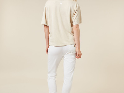 v-neck tee linen light sans XS